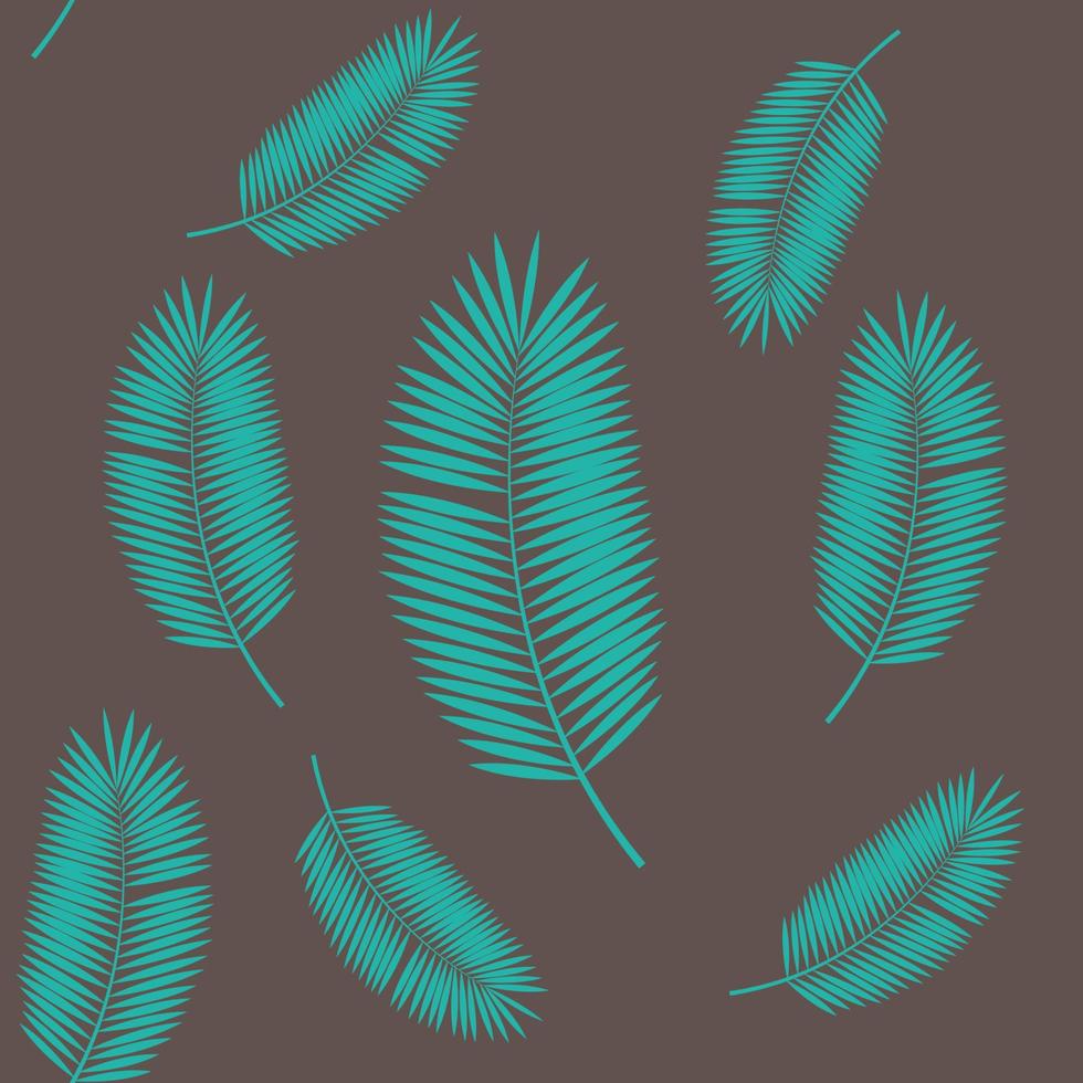 Palm Leaf Seamless Pattern Background. Vector Illustration.