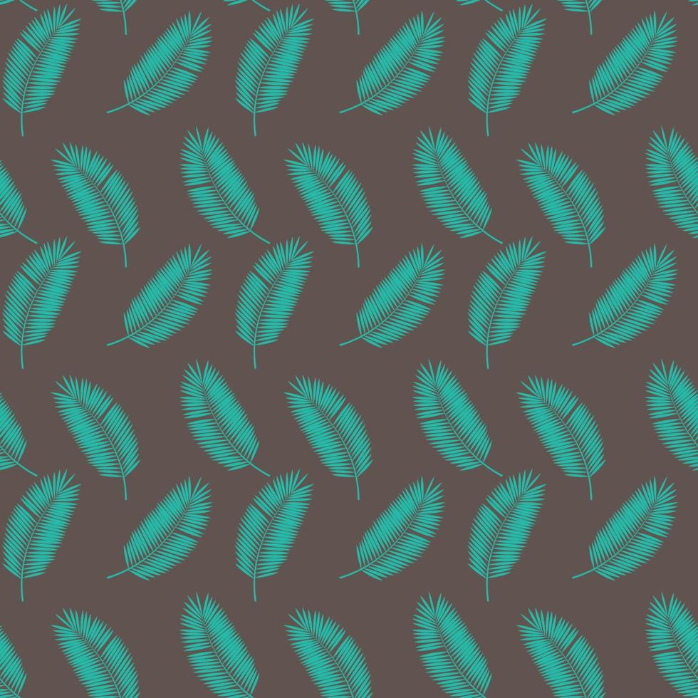Palm Leaf Seamless Pattern Background. Vector Illustration.