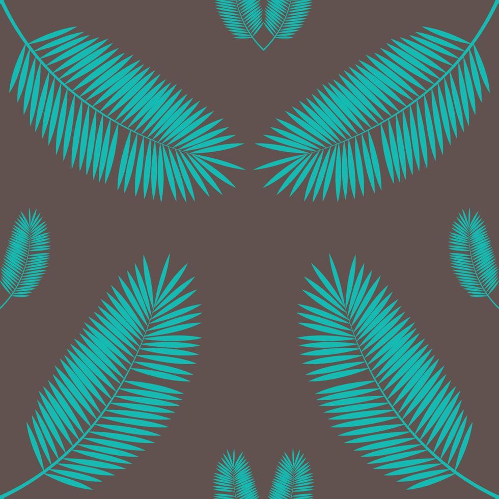 Palm Leaf Seamless Pattern Background. Vector Illustration.