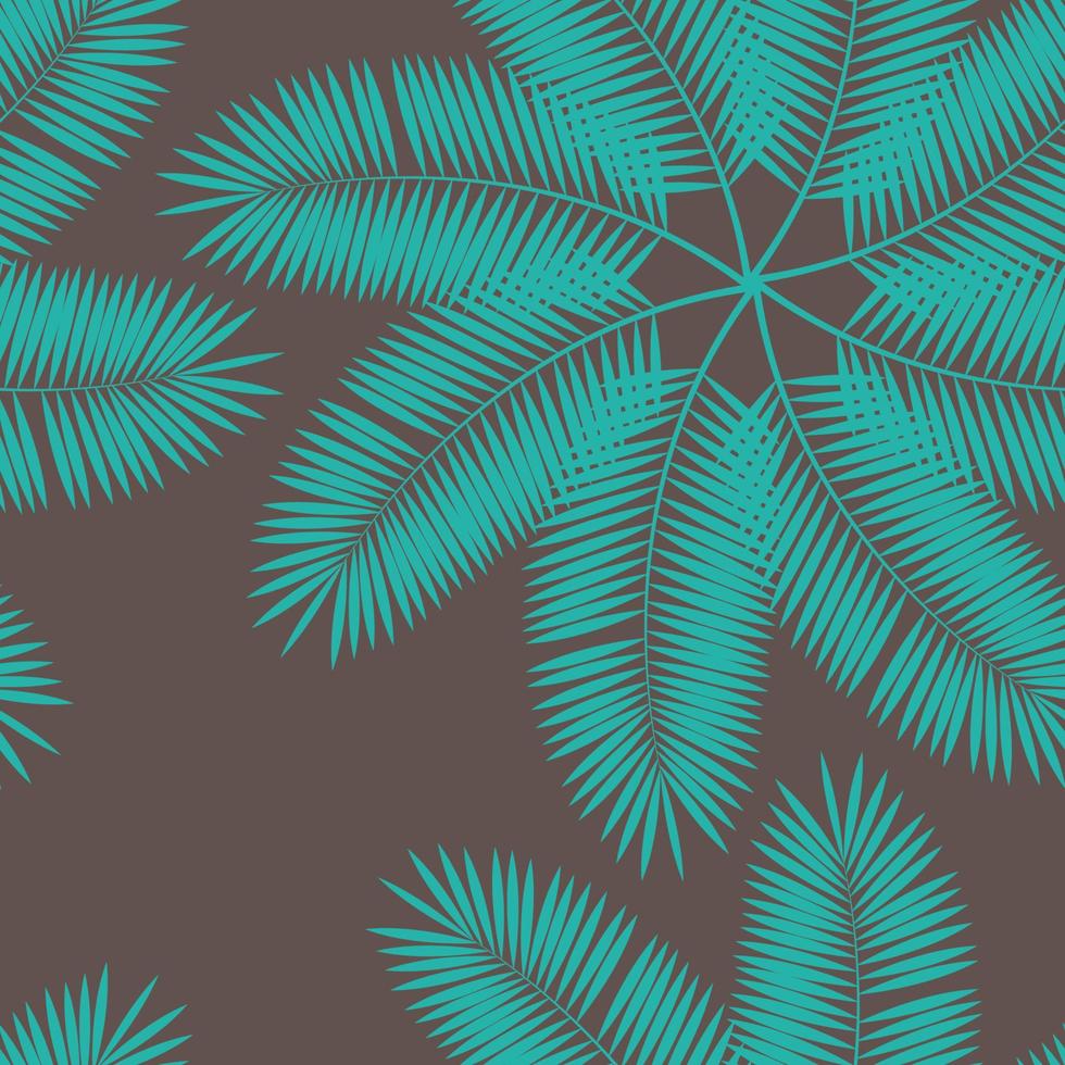 Palm Leaf Seamless Pattern Background. Vector Illustration.