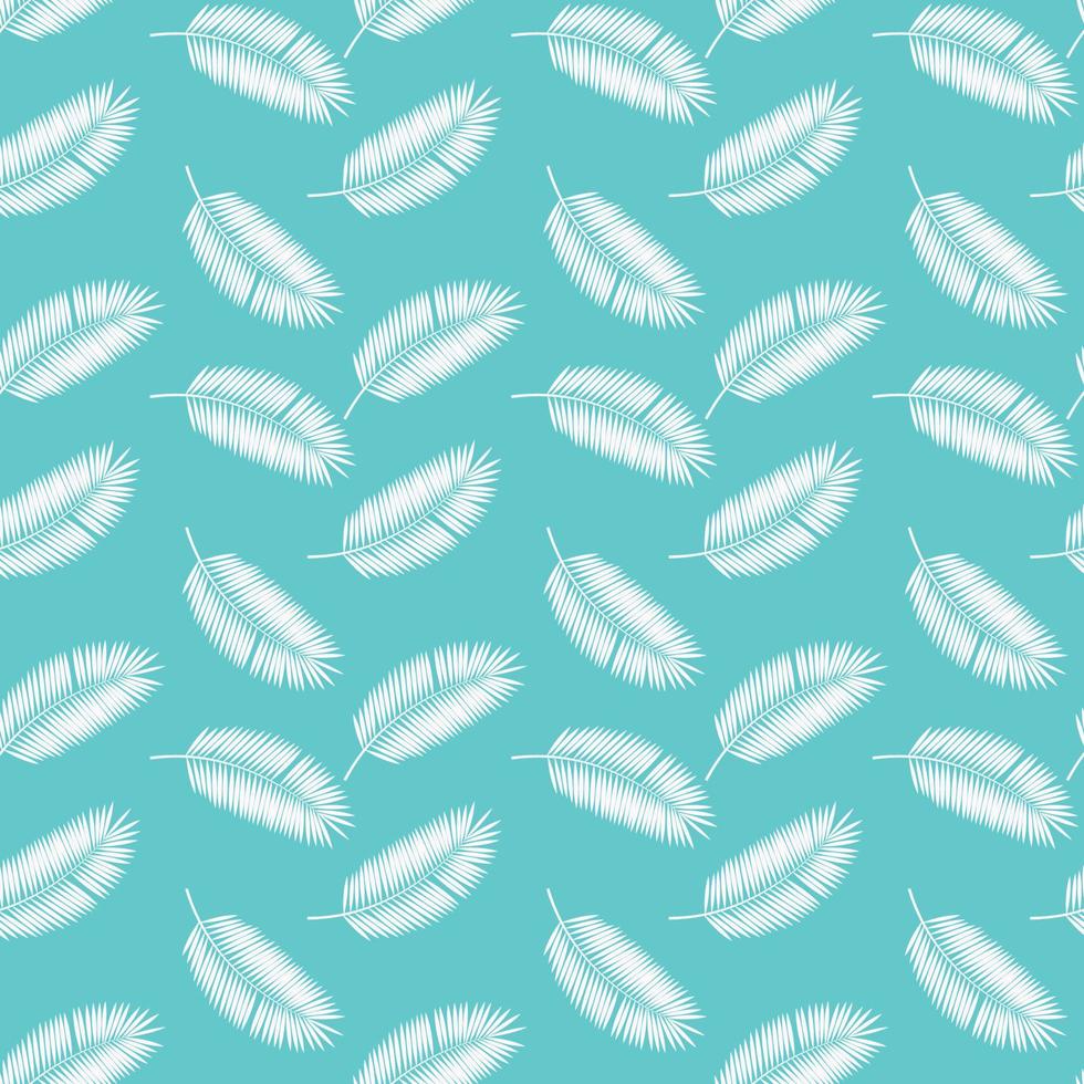 Palm Leaf Seamless Pattern Background. Vector Illustration.