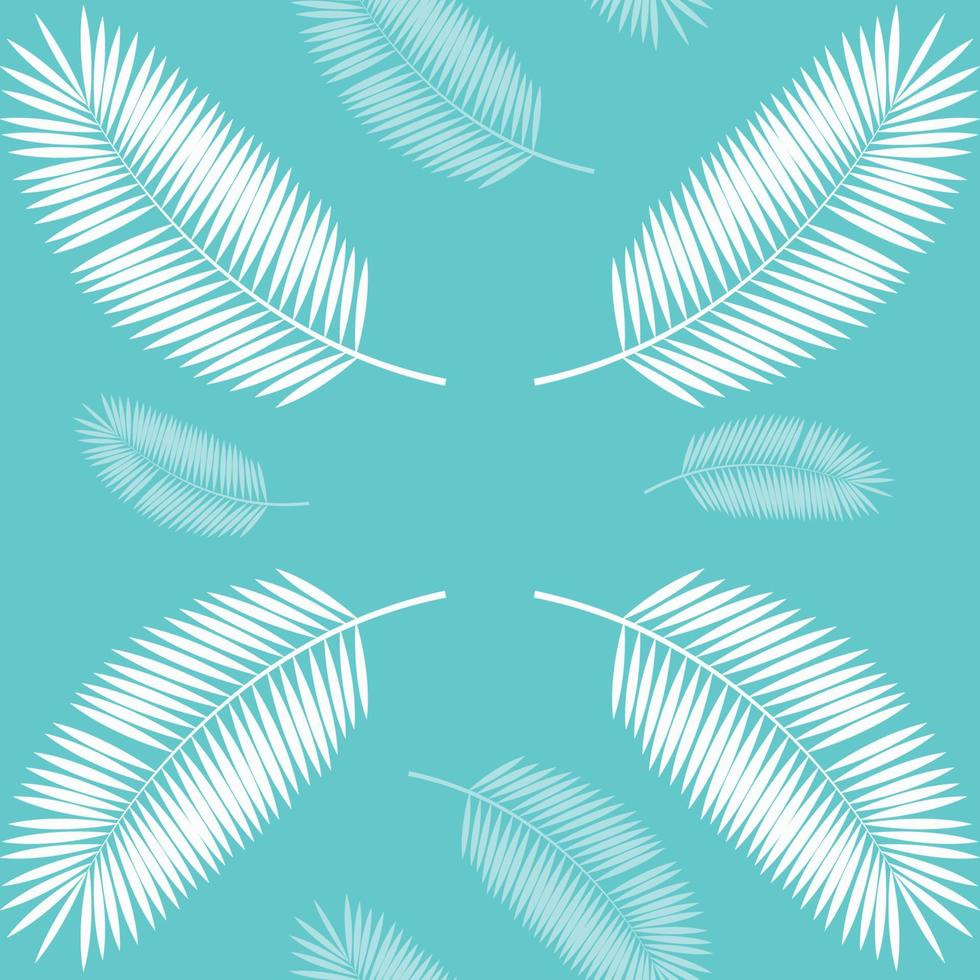 Palm Leaf Seamless Pattern Background. Vector Illustration.