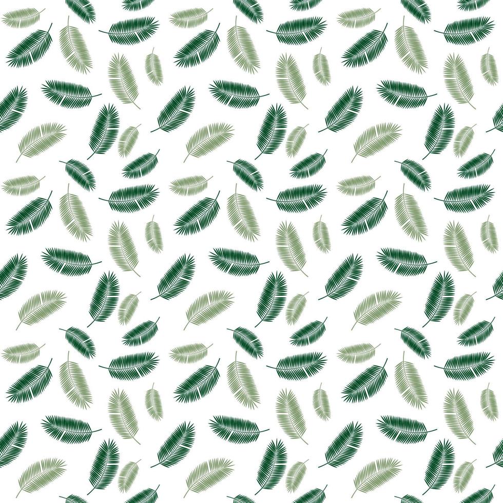 Palm Leaf Seamless Pattern Background. Vector Illustration.