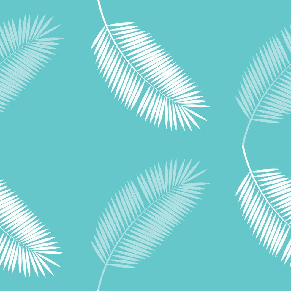 Palm Leaf Seamless Pattern Background. Vector Illustration.