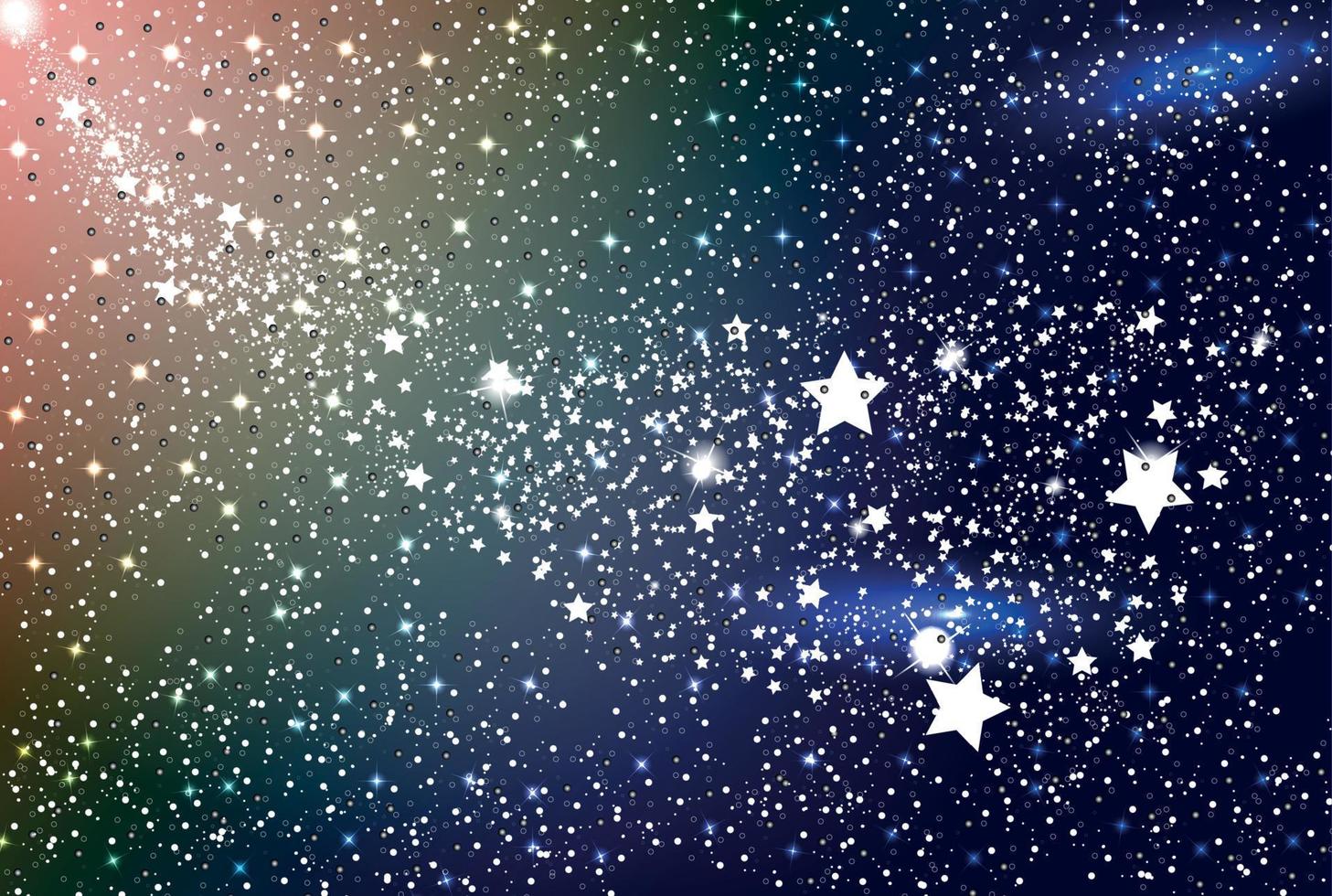 The mysterious starry space. Vector Illustration.