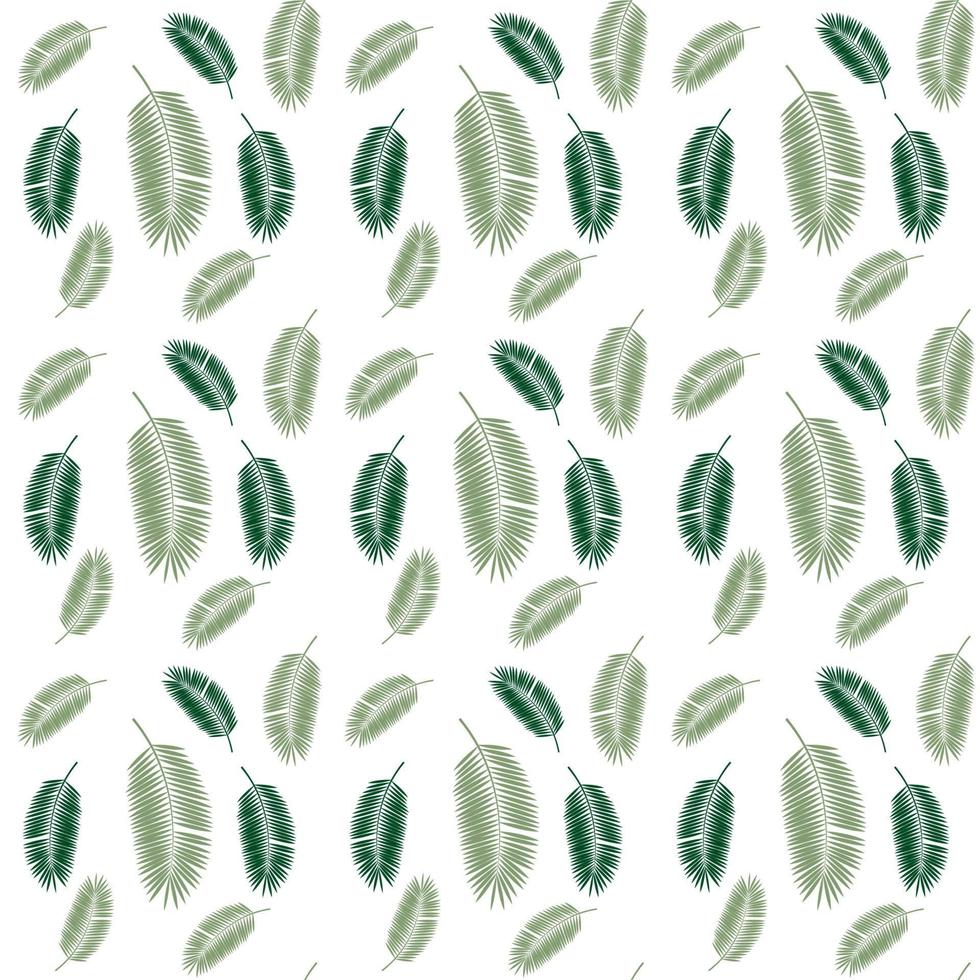 Palm Leaf Seamless Pattern Background. Vector Illustration.