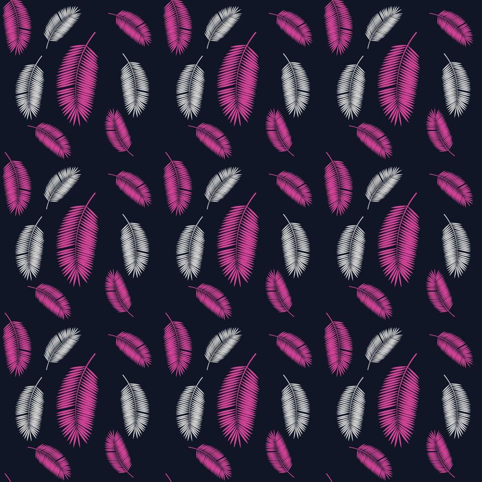 Palm Leaf Seamless Pattern Background. Vector Illustration.
