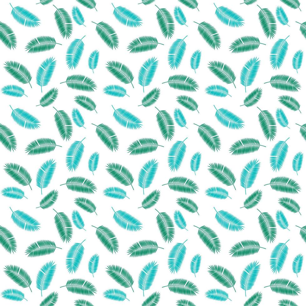 Palm Leaf Seamless Pattern Background. Vector Illustration.