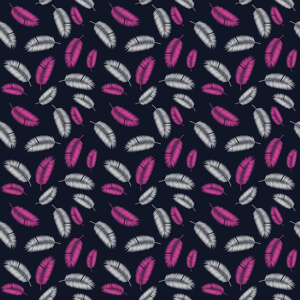 Palm Leaf Seamless Pattern Background. Vector Illustration.