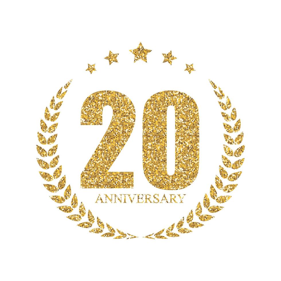 plantilla logo 20 años aniversario vector illustration