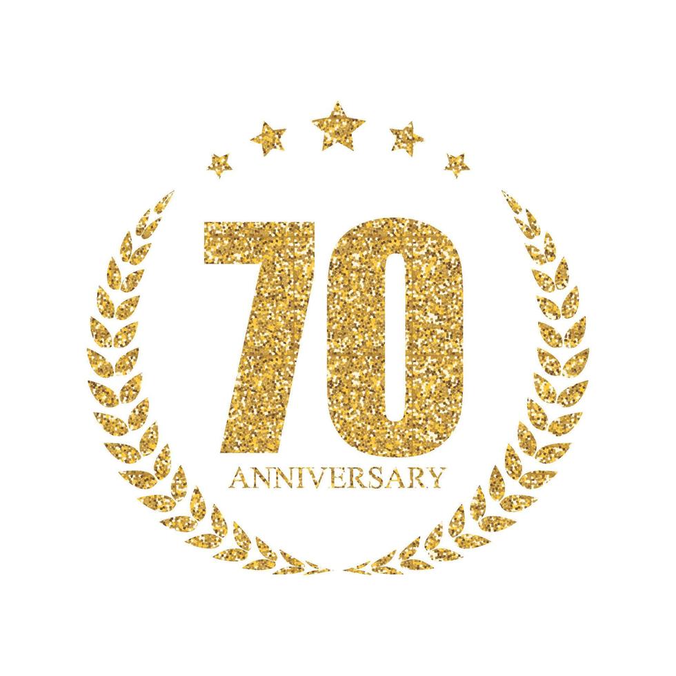 Template Logo 70 Years Anniversary Vector Illustration