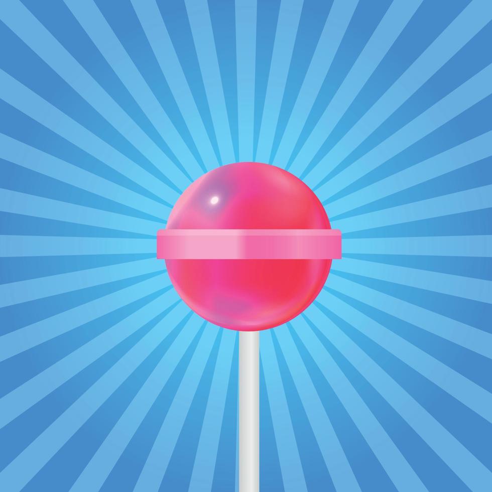 Realistic Sweet Lollipop Candy Background. Vector Illustration