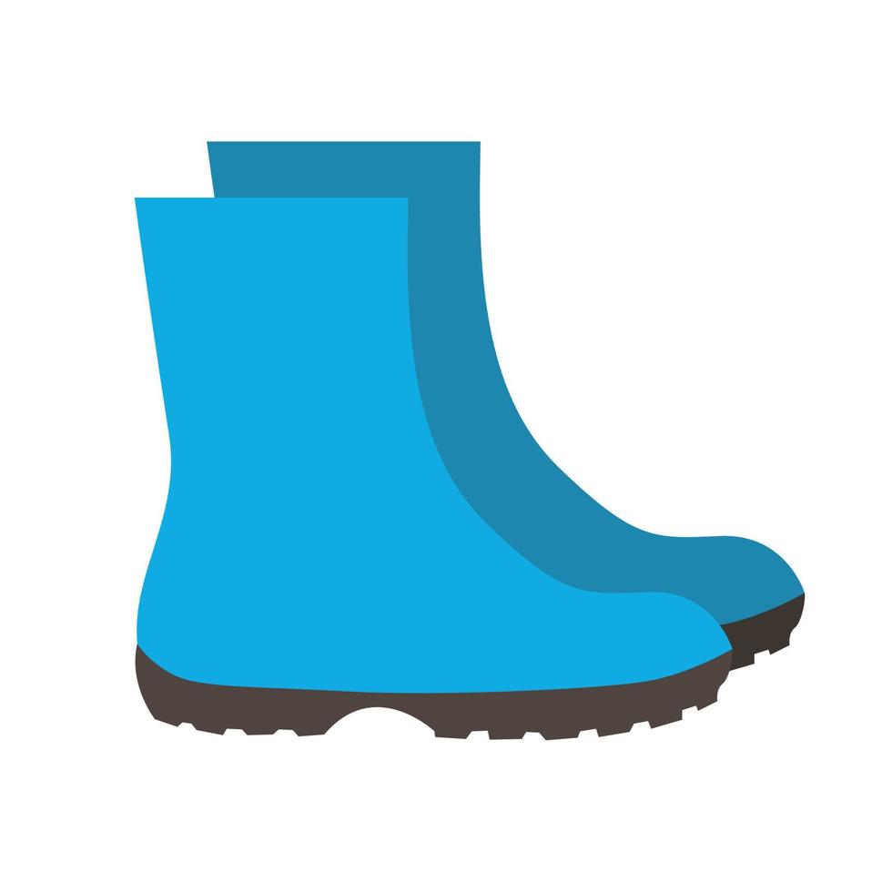 Ilustración de vector de icono de botas de goma aisladas