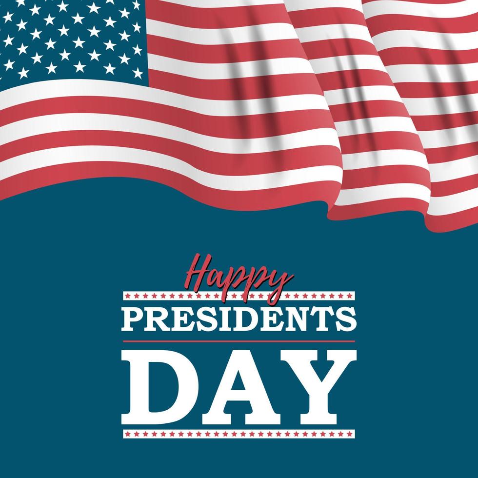 USA Happy Presidents Day Greeting Card Background. Vector Illustration