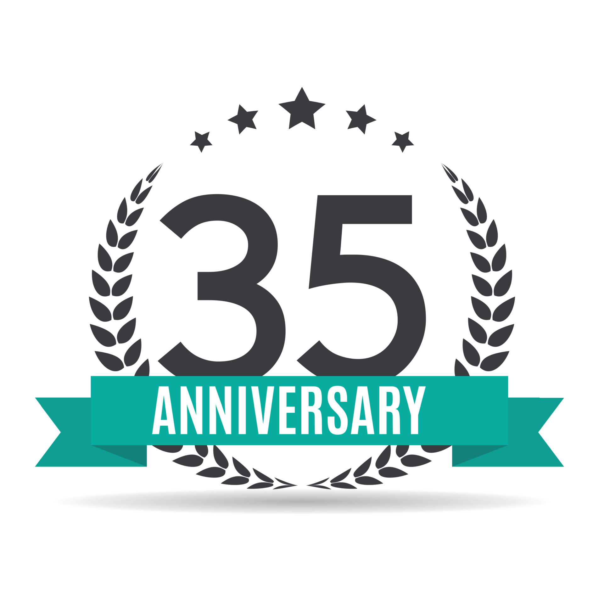 Anniversary Logo 35 Years Stock Illustration - Download Image Now