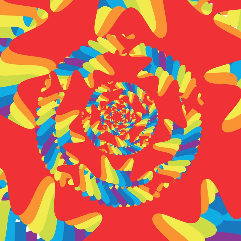 Colorful Abstract Psychedelic Art Background. Vector Illustration.