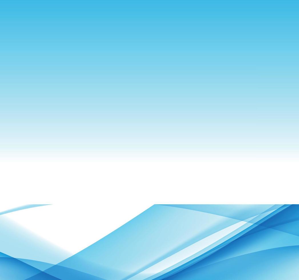 Abstract Blue Wave Set on Transparent  Background. Vector Illustration