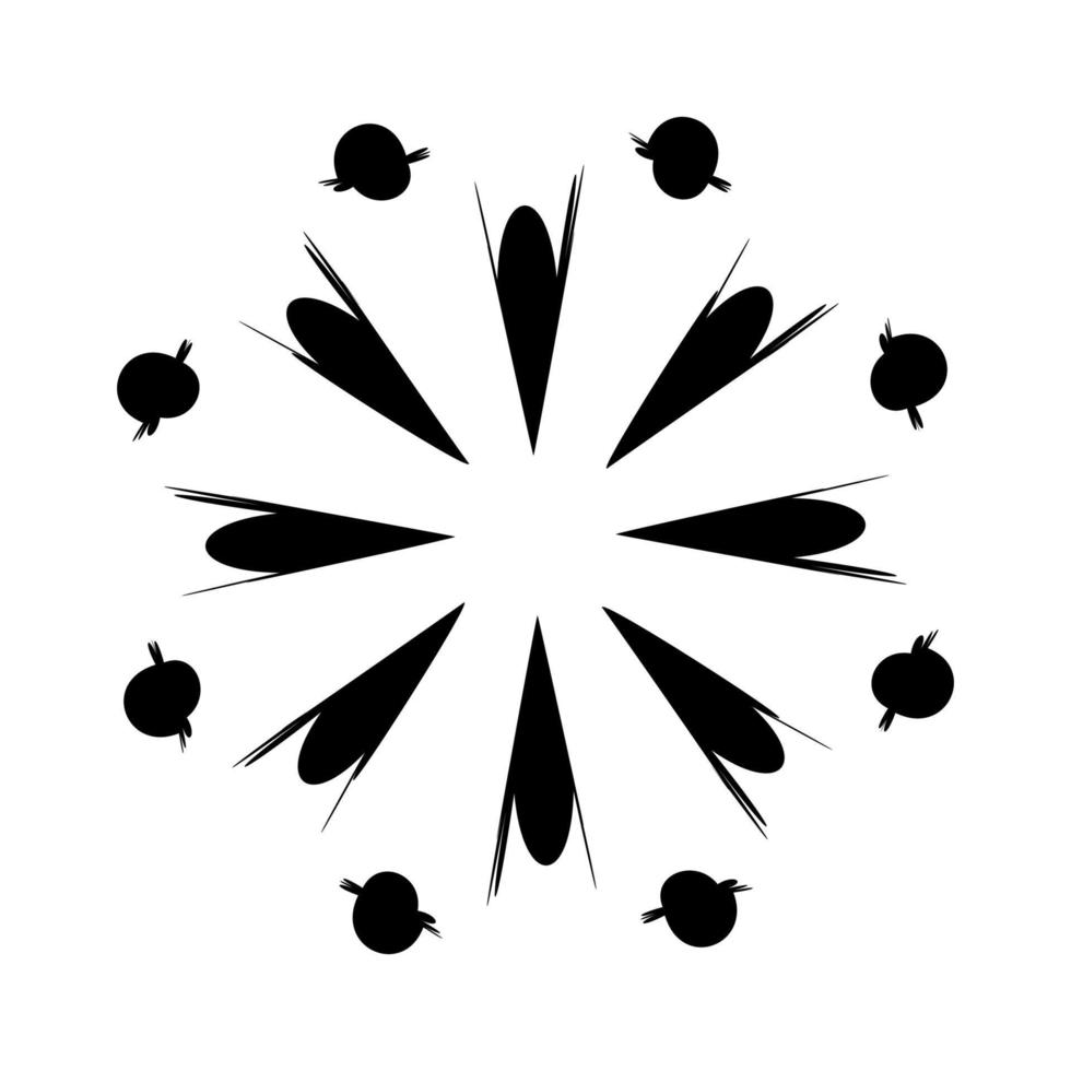 Black and White Abstract Psychedelic Art Background. Vector Illustration.