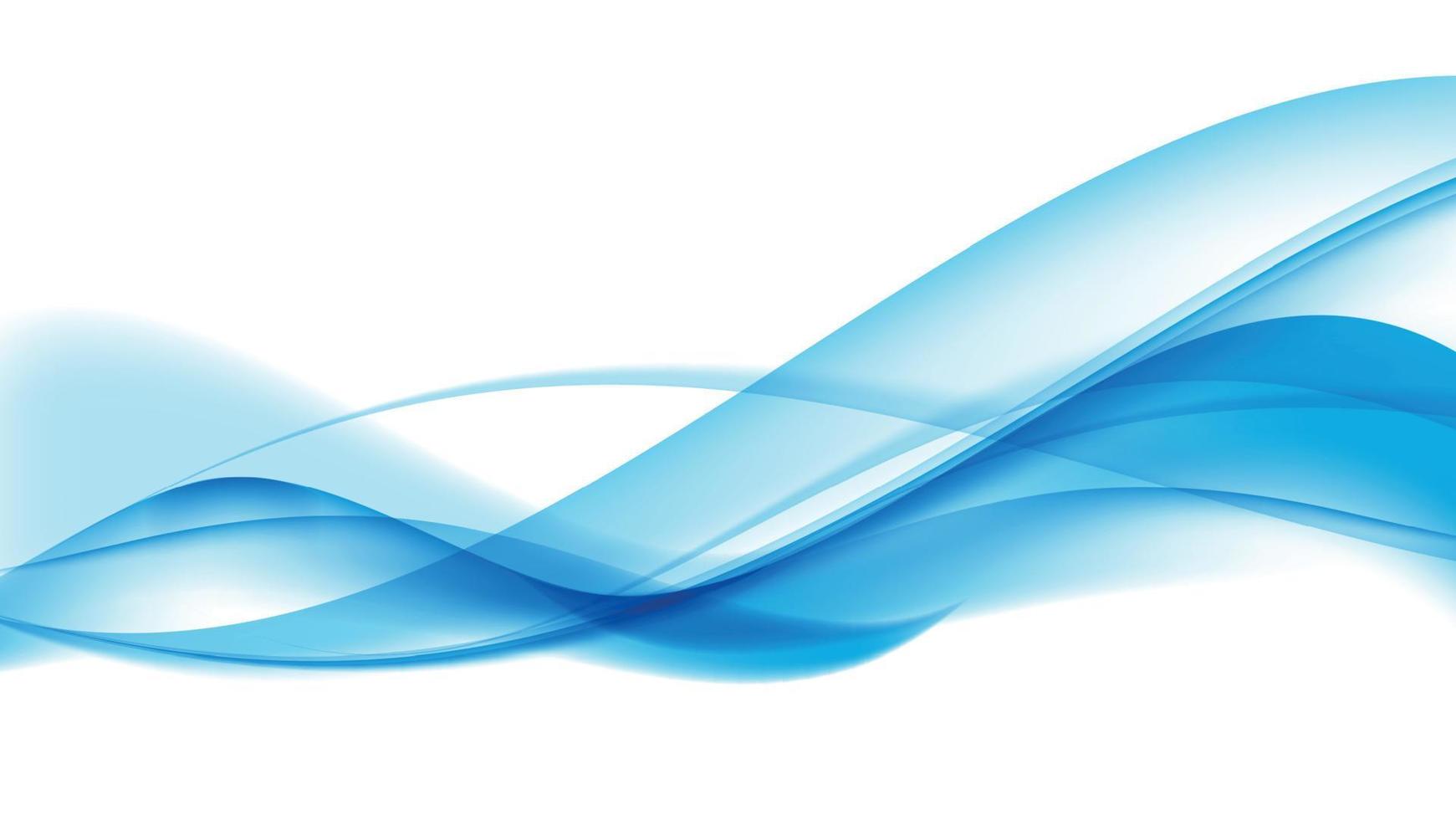 Abstract Blue Wave Set on Transparent  Background. Vector Illustration