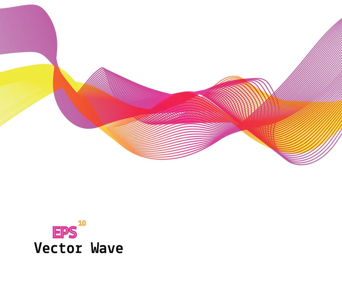 Abstract Colored Wave on Background. Vector Illustration.