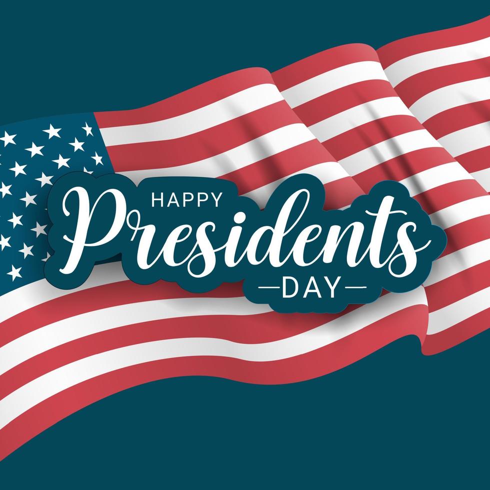 USA Happy Presidents Day Greeting Card Background. Vector Illustration