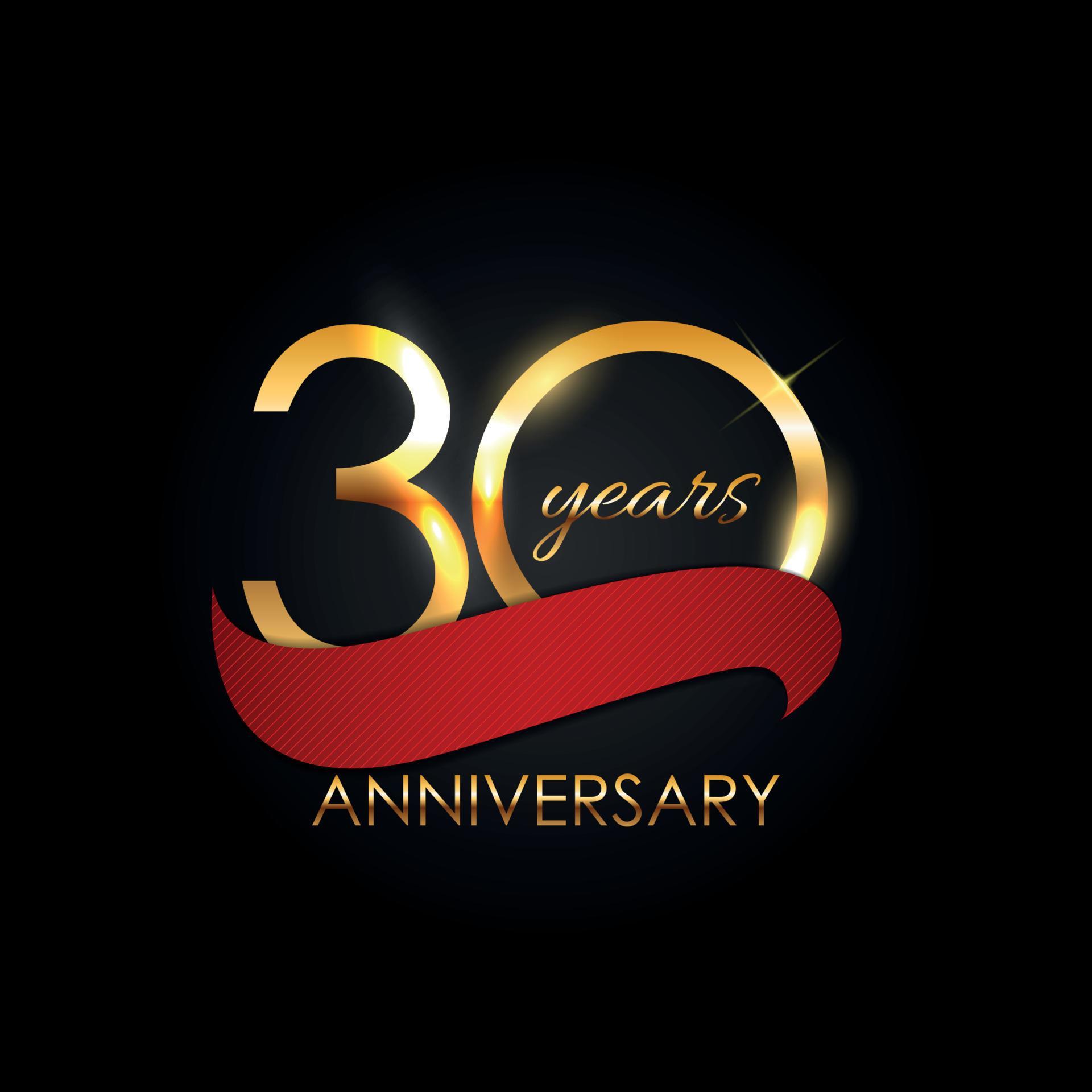 Template Logo 30 Years Anniversary Vector Illustration 4554701 Vector ...