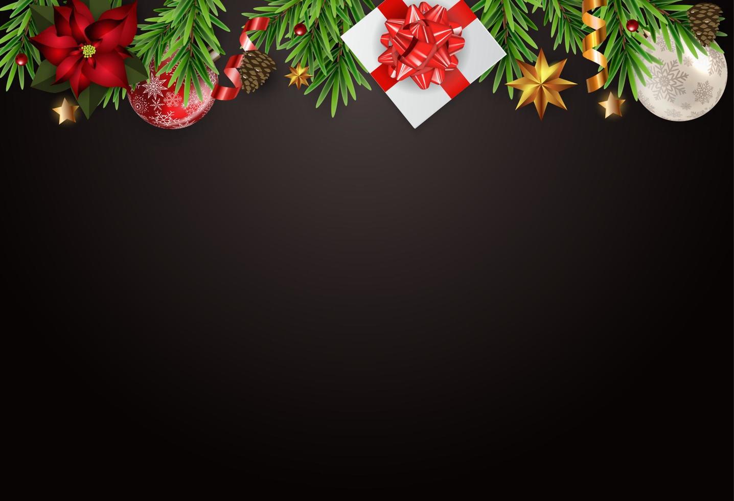 Holiday New Year and Merry Christmas Background. Vector Illustration