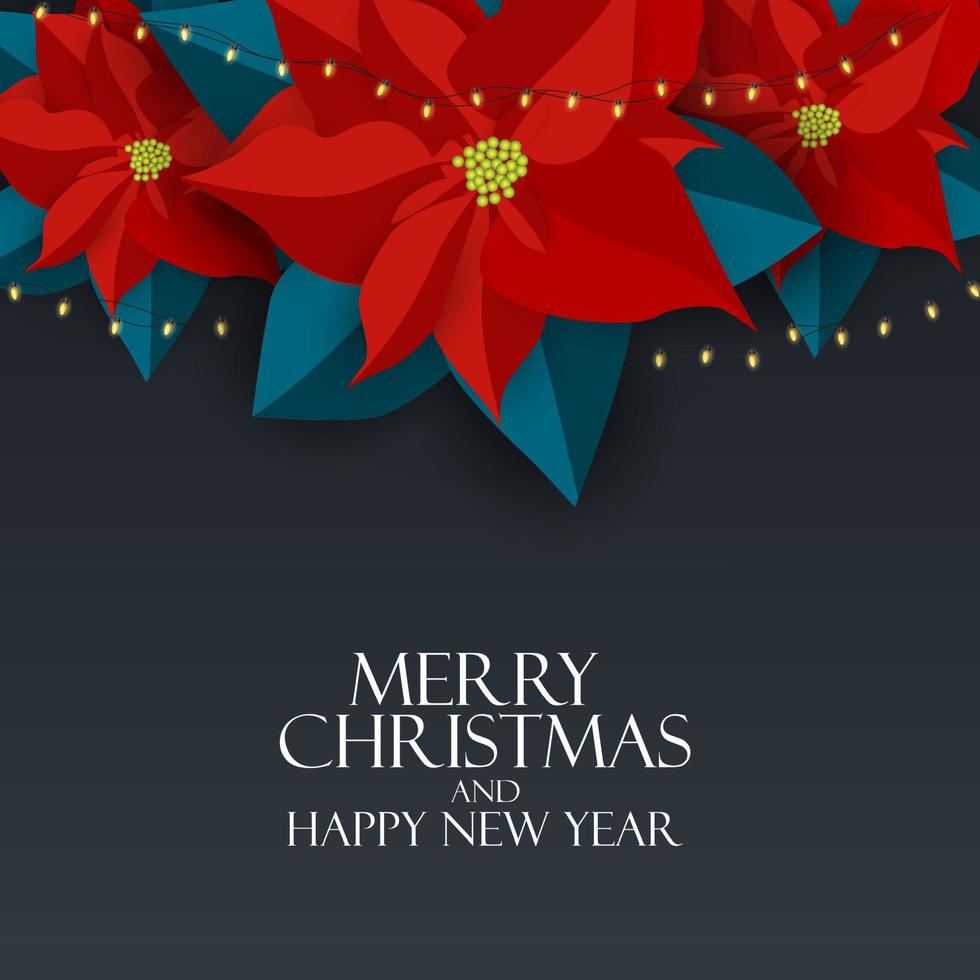 Holiday New Year and Merry Christmas Background. Vector Illustration