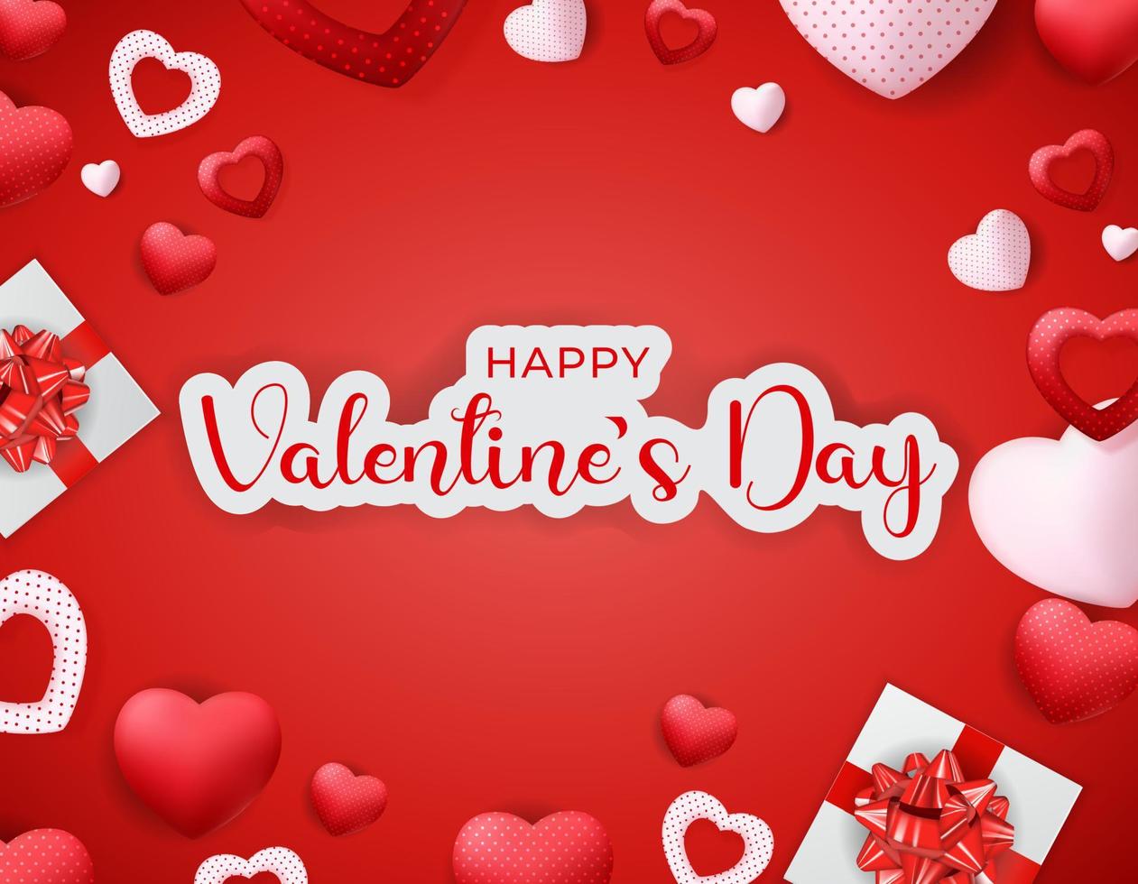 Happy Valentine's Day Background Vector Illustration