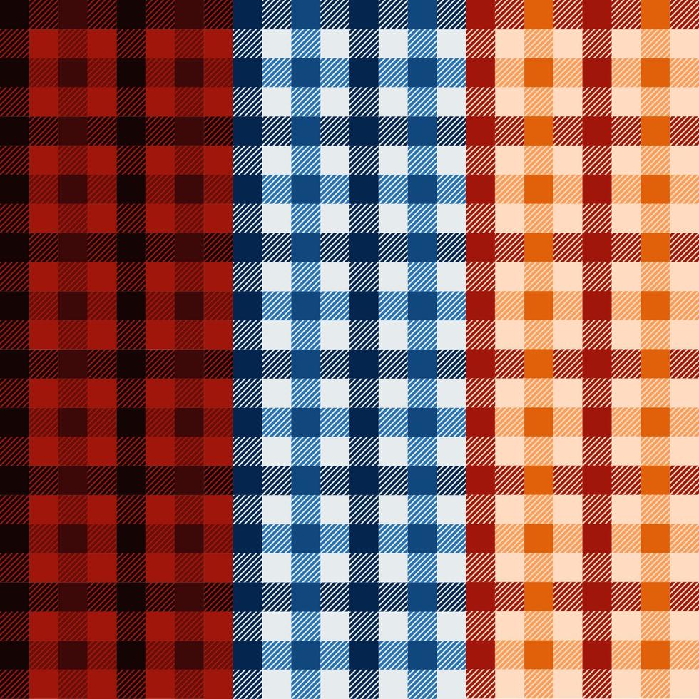 Seamless Pattern Buffalo Plaid Collection vector