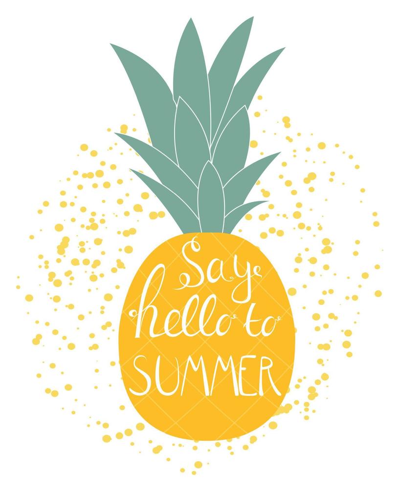 Say Hello to Summer Natural Background Vector Illustration