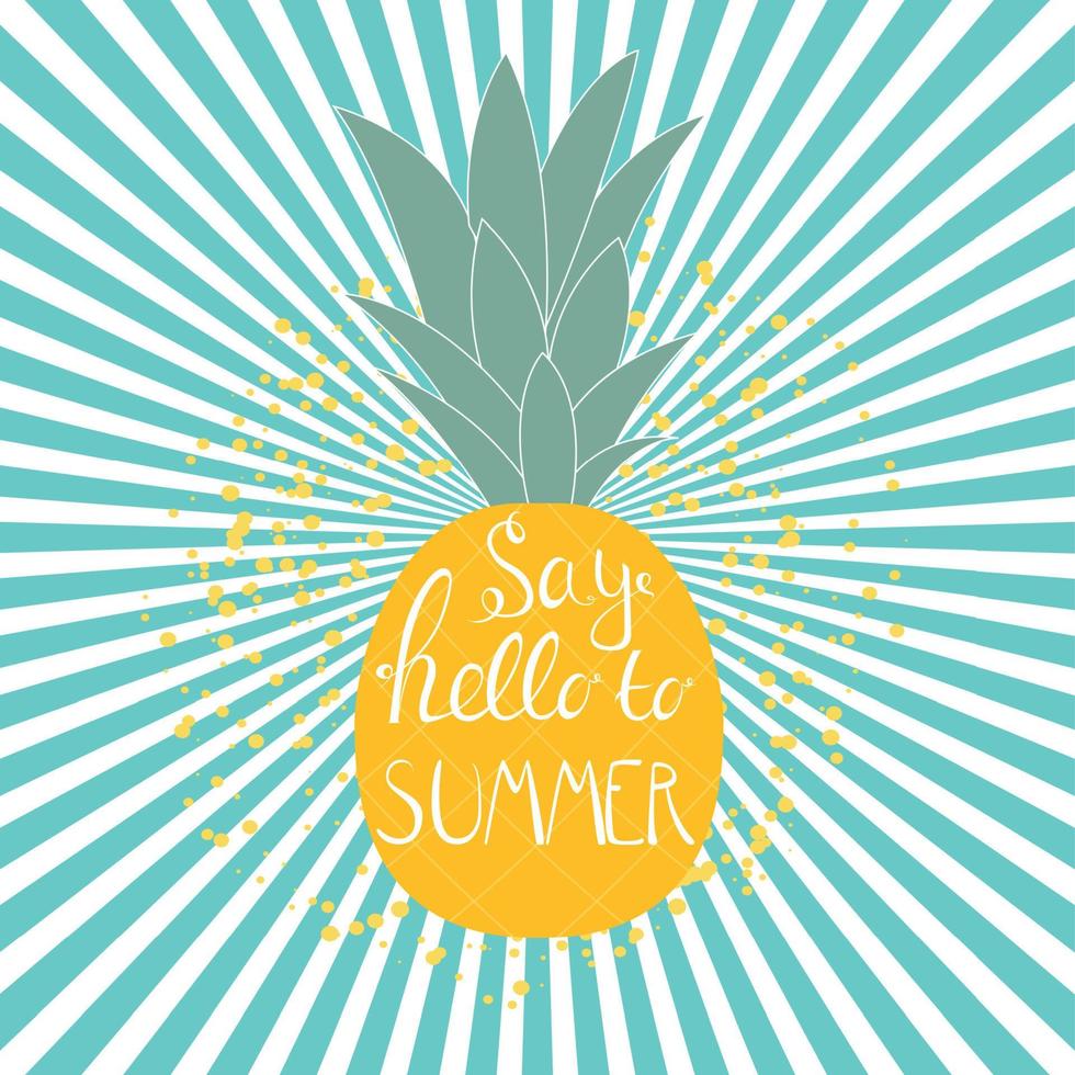 Say Hello to Summer Natural Background Vector Illustration