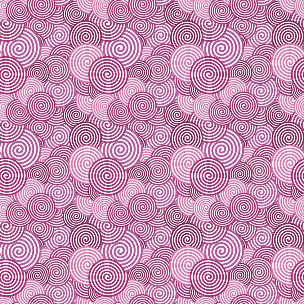 Colored Seamless Pattern. Abstract spiral Psychedelic Art Background. Vector Illustration.