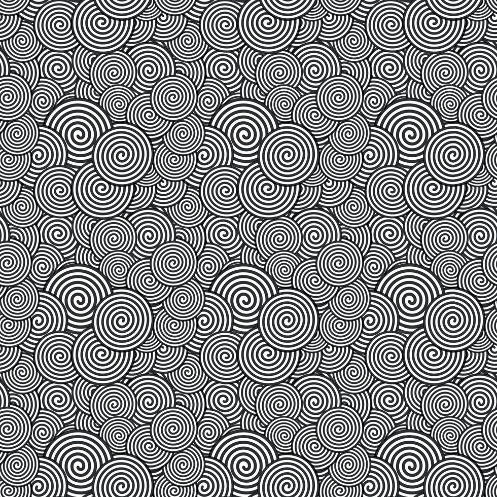 Seamless Pattern. Abstract spiral Psychedelic Art Background. Vector Illustration.