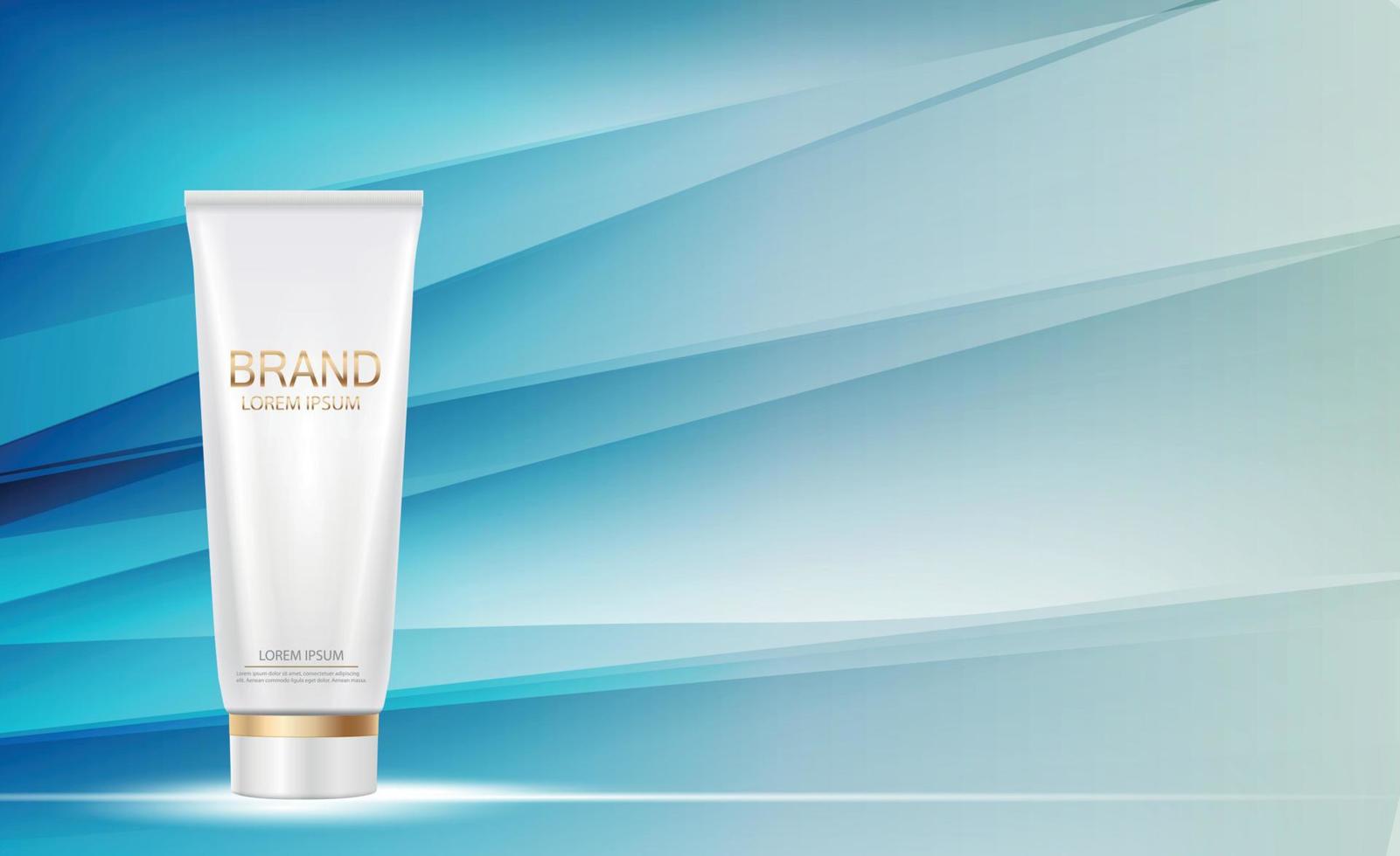 Design Cosmetics Product  Template for Ads or Magazine Background. 3D Realistic Vector Iillustration