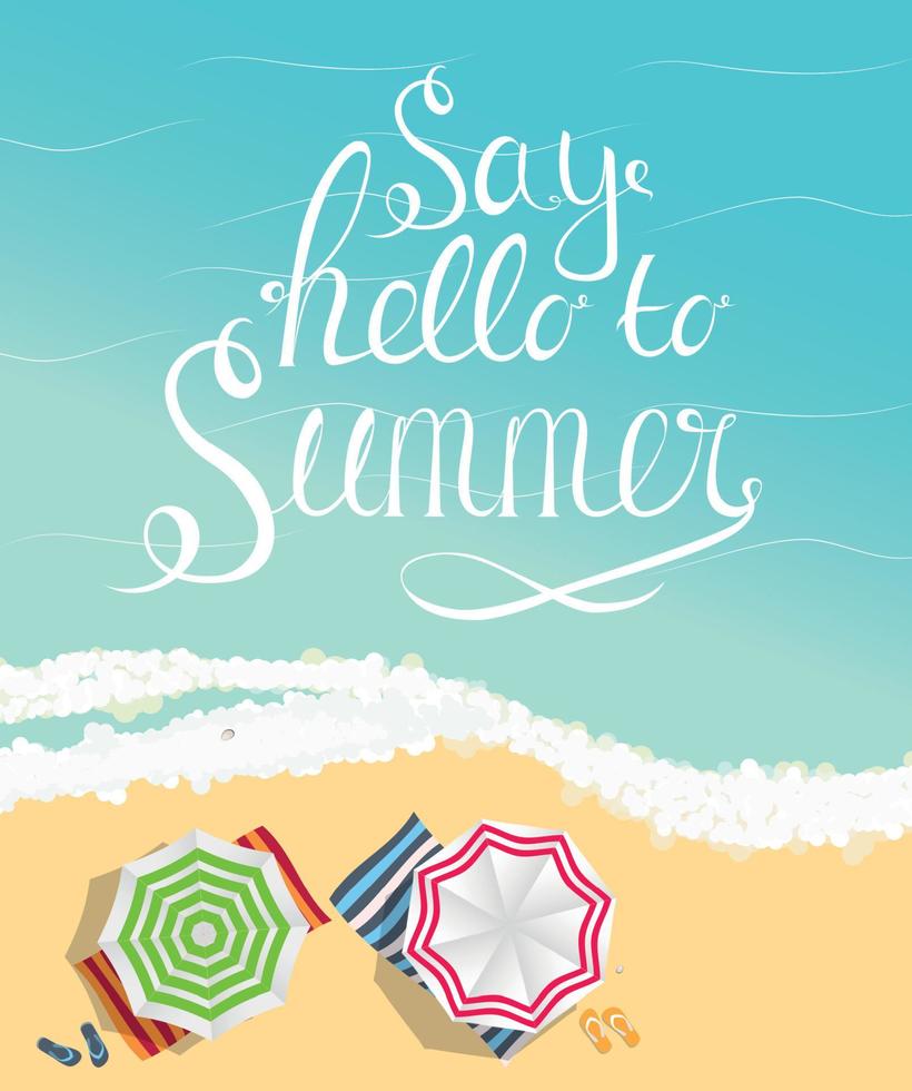 Say Hello to Summer Natural Background Vector Illustration