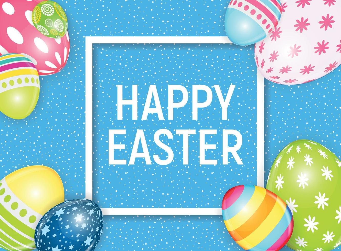 Happy Easter Spring Holiday Background Illustration 4555151 Vector ...