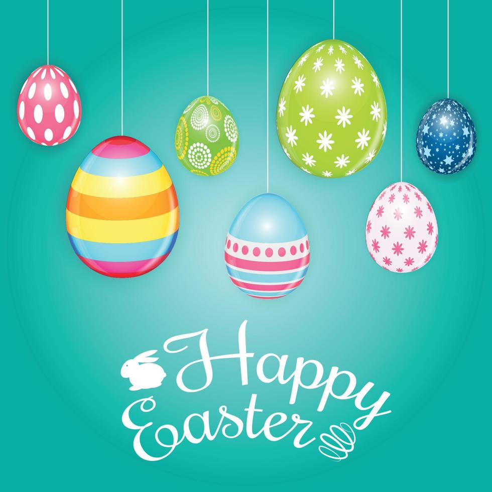 Happy Easter Spring Holiday Background Illustration vector