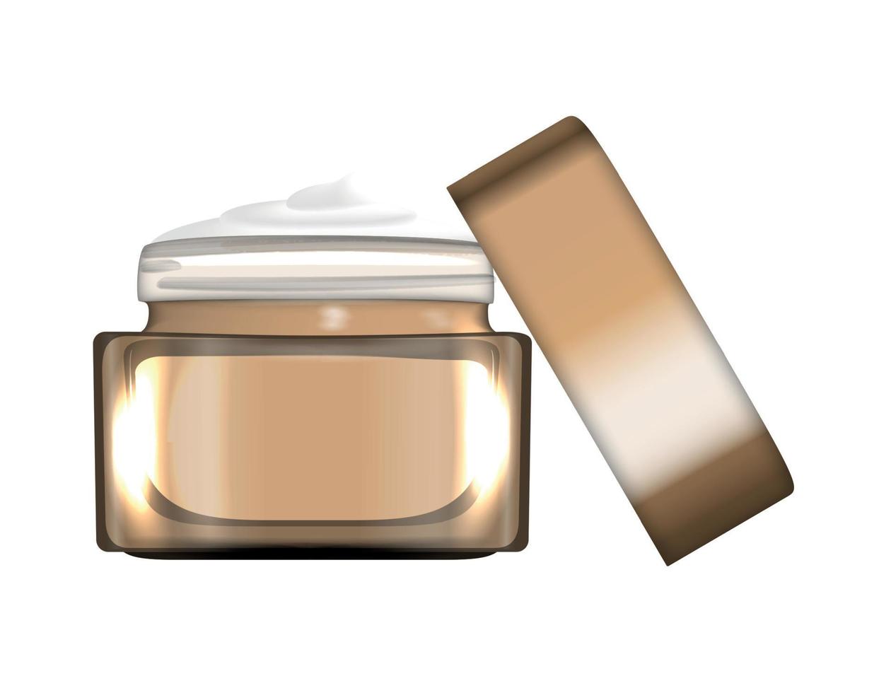 Face Cream Bottle Tube Template for Ads or Magazine Background. 3D Realistic Vector Iillustration