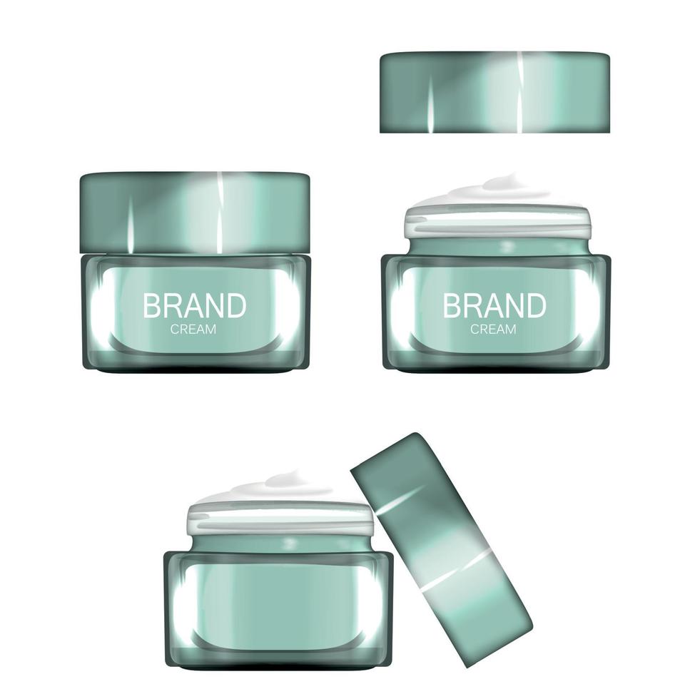 Face Cream Bottle Tube Template for Ads or Magazine Background. 3D Realistic Vector Iillustration
