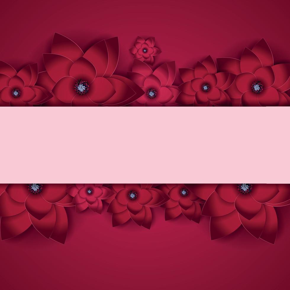 Abstract Blossom Floral Greeting Card Background vector