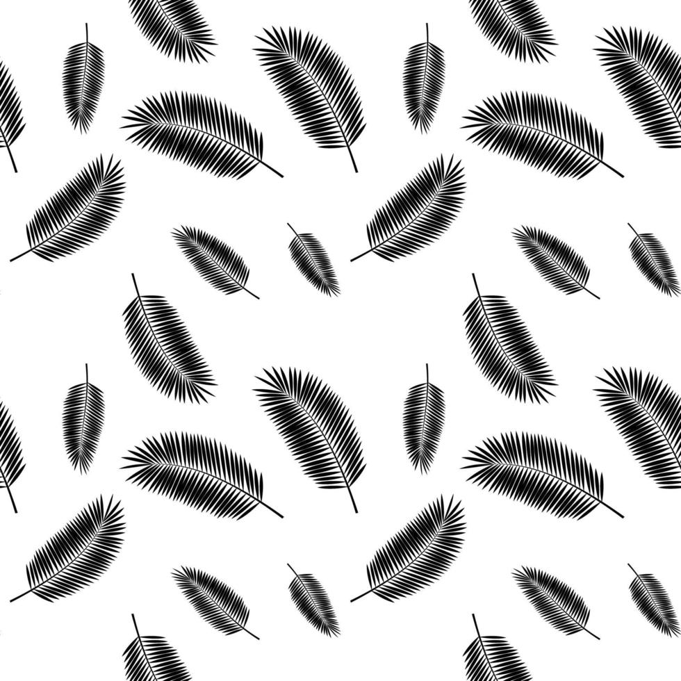 Palm Leaf Seamless Pattern Background Vector Illustration