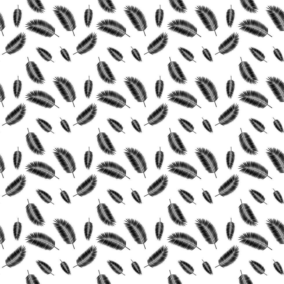 Palm Leaf Seamless Pattern Background Vector Illustration