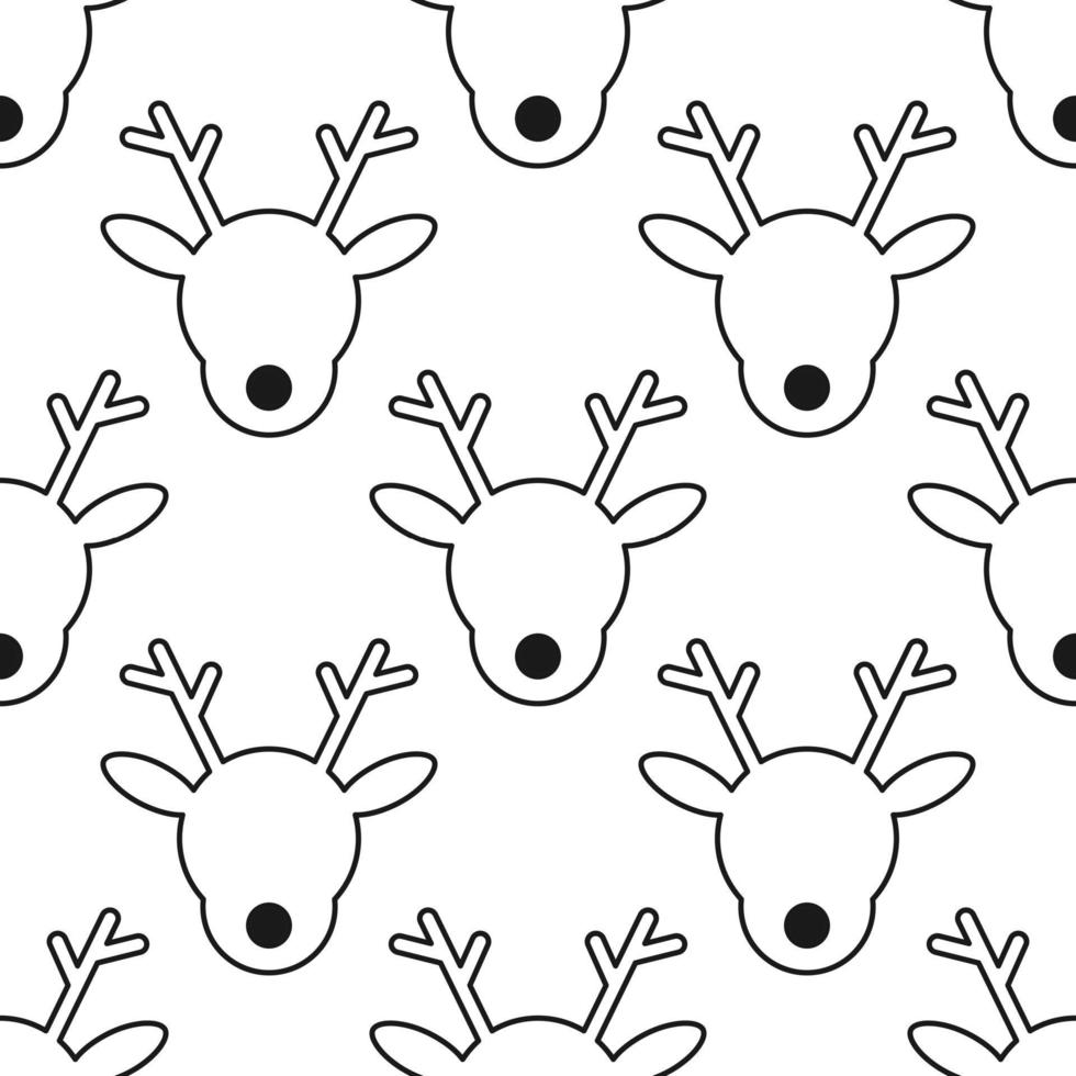 Christmas reindeer pattern isolated icon. vector