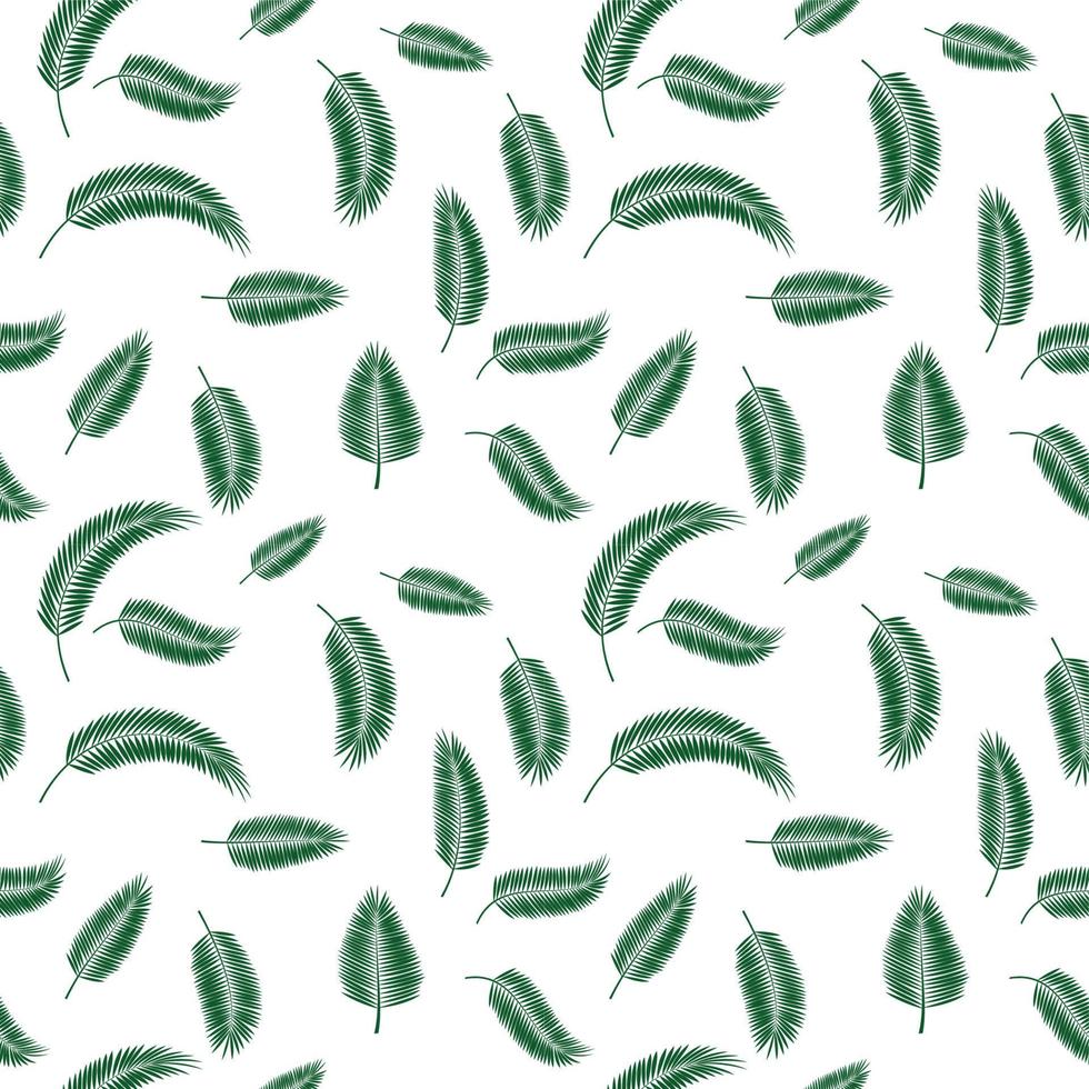 Palm Leaf Seamless Pattern Background Vector Illustration