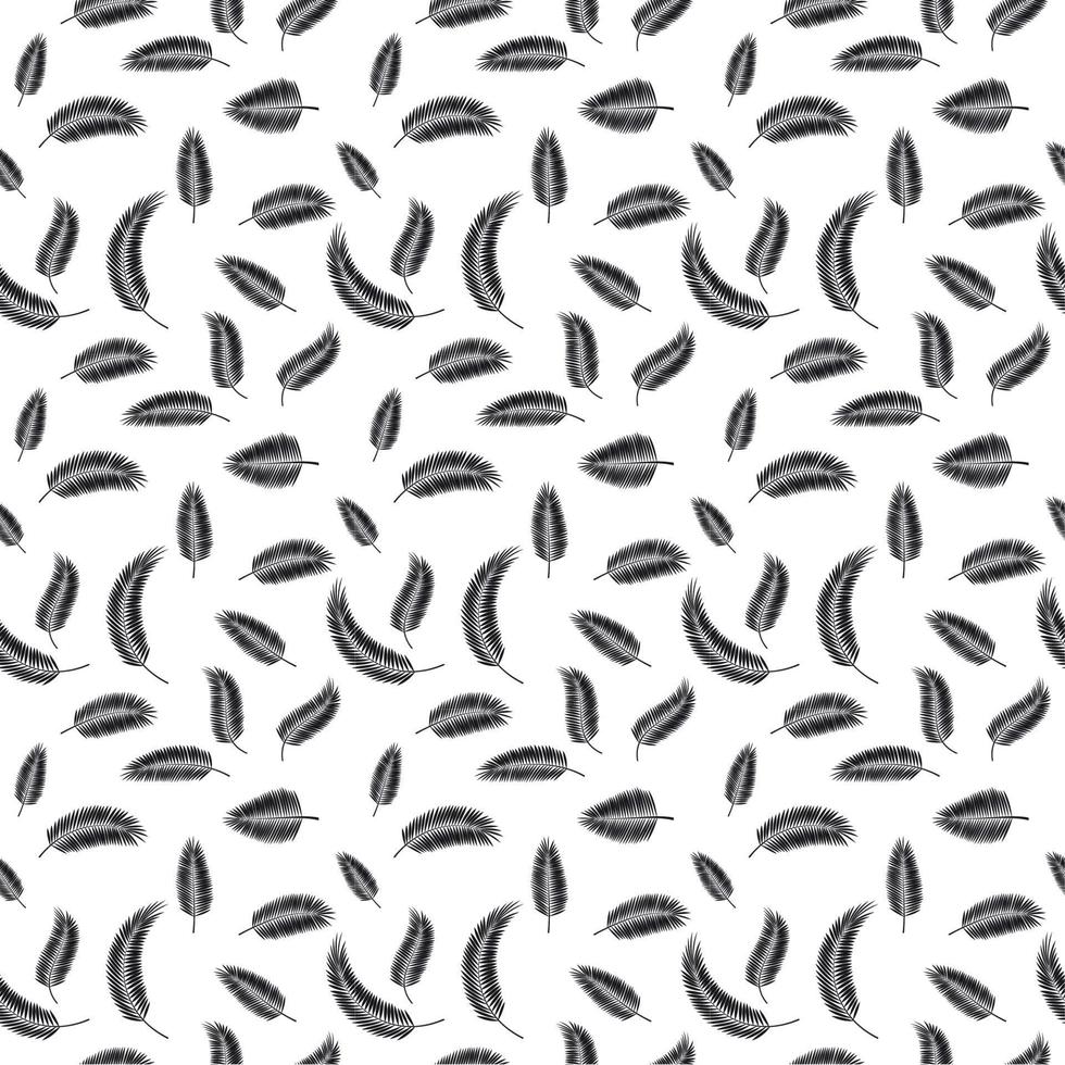 Palm Leaf Seamless Pattern Background Vector Illustration