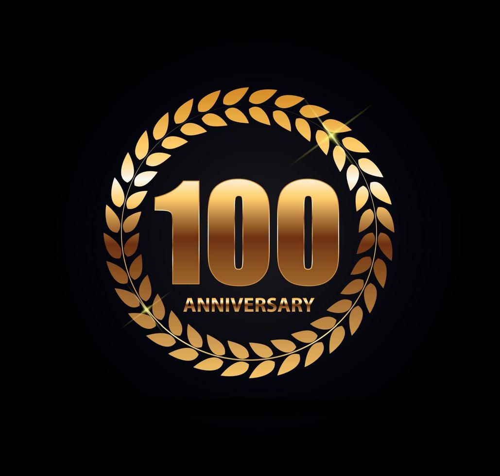 Template Logo 100 Years Anniversary Vector Illustration