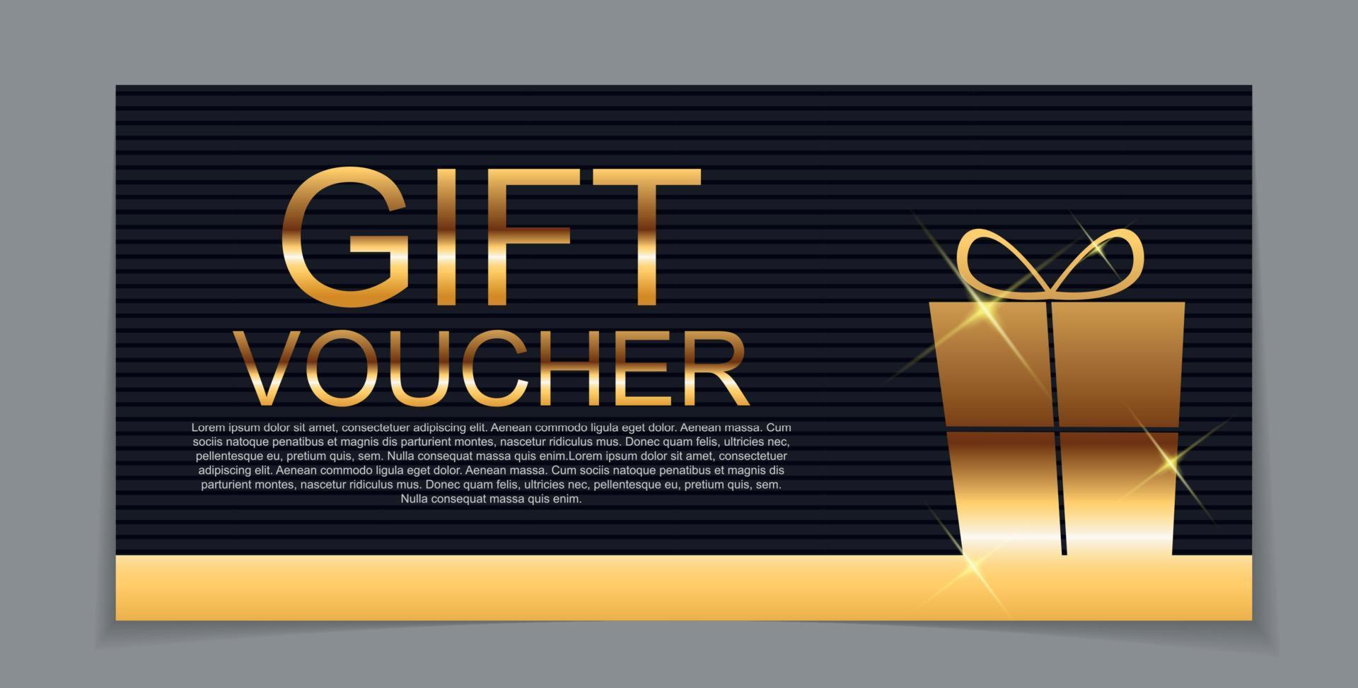 Gift Voucher Template for Discount Coupon  Vector Illustration