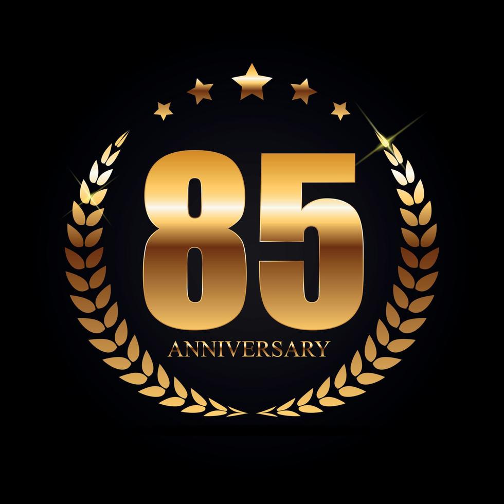 Template Logo 85 Years Anniversary Vector Illustration