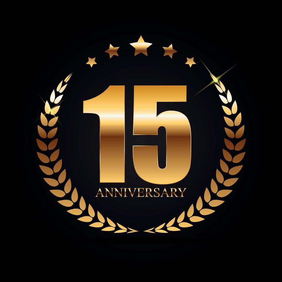 Template Logo 15 Years Anniversary Vector Illustration